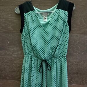 Green Polka Dot Enfocus Petite Dress